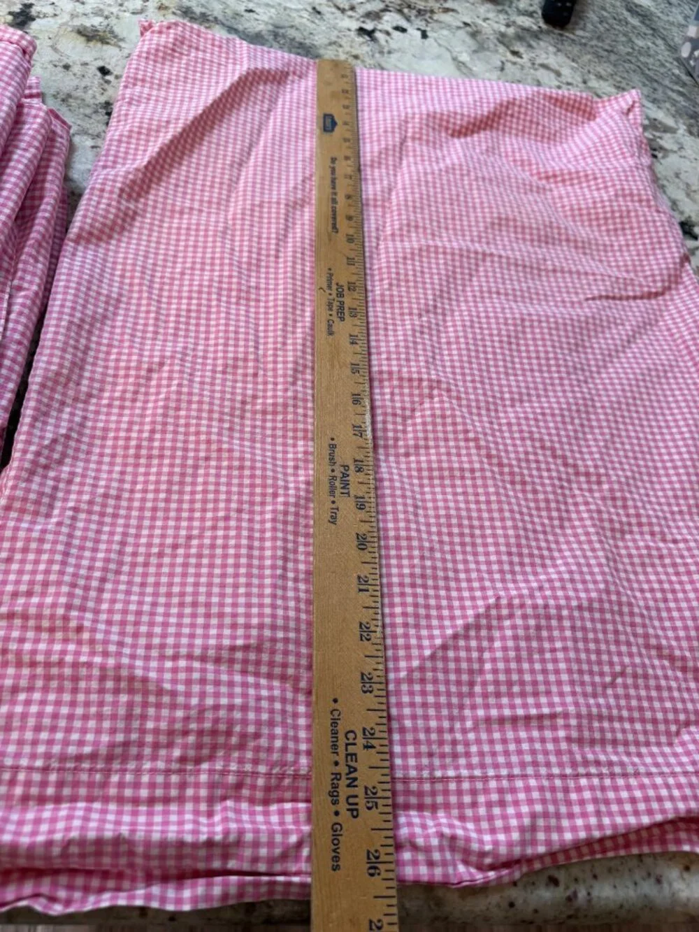 Pottery Barn Kids Organic Cotton Pink Gingham Twin Flat Sheet & Pillowcase Set